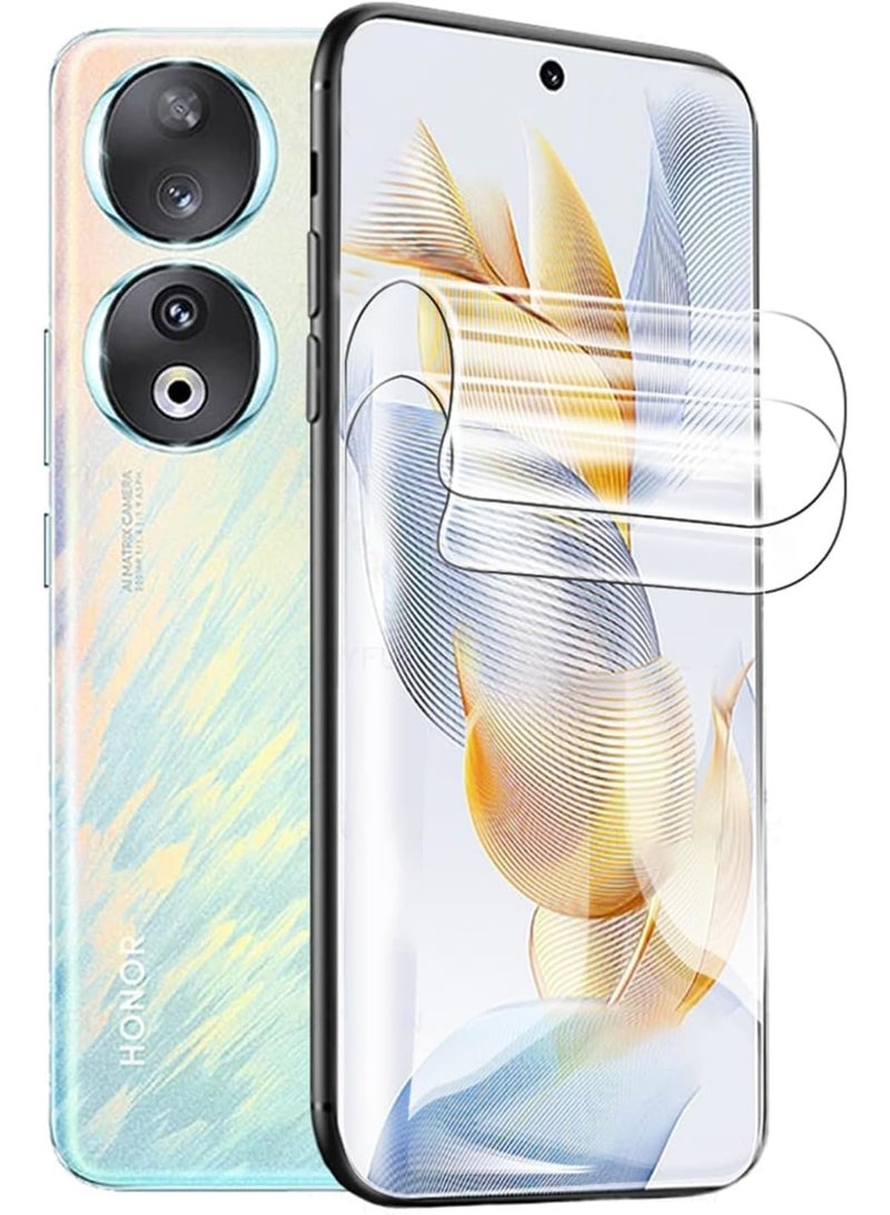 SOLARAE فيلم هيدروجيل، واقي شاشة 2 حزمة، فيلم واقي للشاشة لجهاز هونر 90، فيلم هيدروجيل مرن للواجهة والخلفية (6.7 بوصة، ليس زجاج مقسى) - Image 1