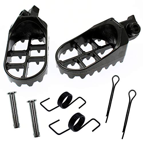 YOFMOO PW50 PW80 Foot Pegs Rest Footpegs Compatible with Yamaha PW 50 80 BW80 1981-2015 DT50 RT100 RT180 T225S TT225T TTR110 TTR50E TTR90 TW200 WR200 WR250 WR500 XT225 XT250 XT350 XT600 YZ125 Black - Image 5