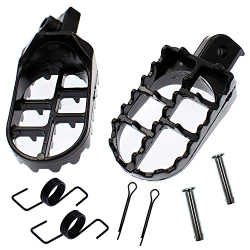 YOFMOO PW50 PW80 Foot Pegs Rest Footpegs Compatible with Yamaha PW 50 80 BW80 1981-2015 DT50 RT100 RT180 T225S TT225T TTR110 TTR50E TTR90 TW200 WR200 WR250 WR500 XT225 XT250 XT350 XT600 YZ125 Black - Image 4