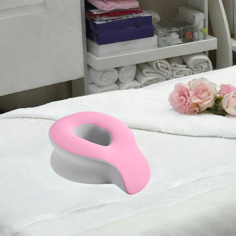 predolo Face Down Pillow Salon Massage Pillow Relax Removable Cover SPA Massage Pillow Face Massage Pillow SPA Airplane Trip Home, Pink - Image 2