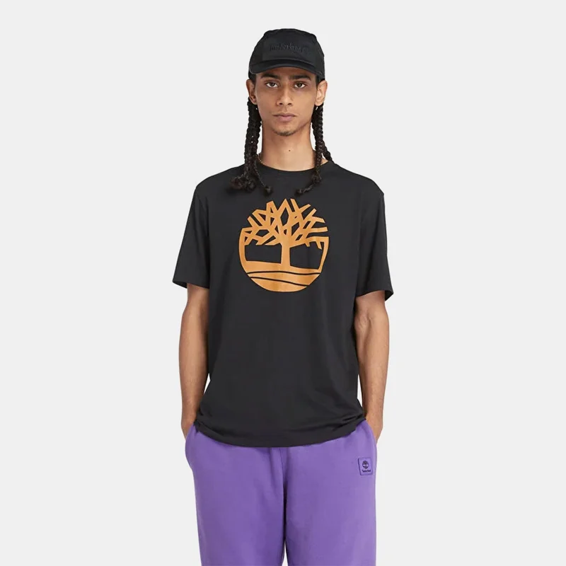 تمبرلاند تي شيرت مزين بشعار الشجرة للرجال