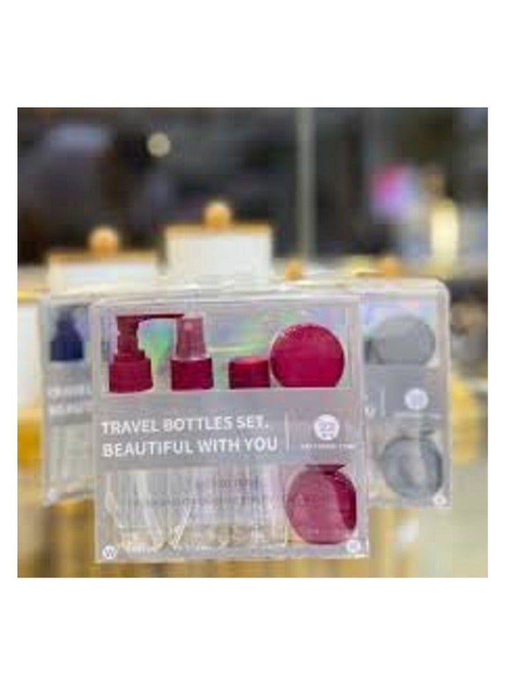 zoba Luxury 6-Piece Refillable Travel Bottle Set for Lotion, Shampoo, Shower Gel, Empty Container for Liquid Cosmetics Filling Tool - Image 2