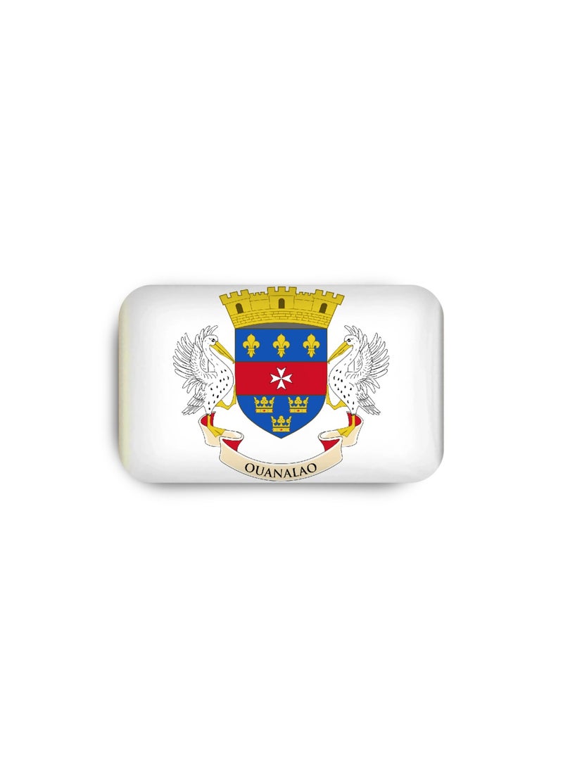 971MEDIA Saint Barthelemy Flag Magnetic Badge - Image 2