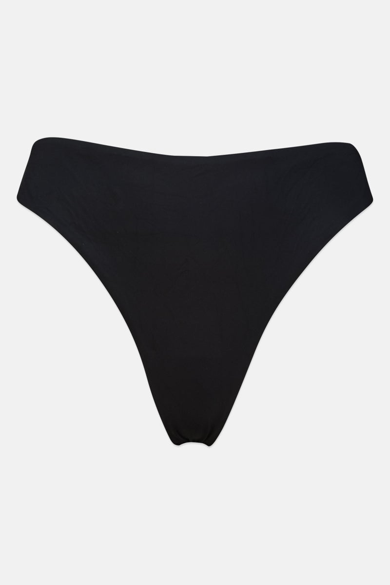 Reserved Women Swimwear Plain Bikini Bottom, Black - Image 1