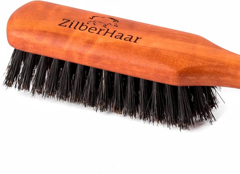 ZilberHaar Regular Beard Brush Soft Boar Bristle Brush Promotes Beard Growth Works with Oils Balms - Image 2