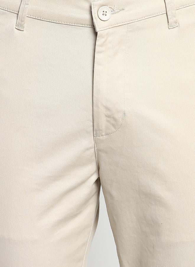 Dennis Lingo Men's Cream Tapered Fit Cotton Chino  - Image 3