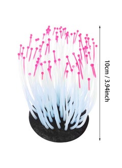 TOPINCN TOPINCN Aquarium Artificial Fluorescent Coral, Fish Night Light Emulation Silicone Coral Colorful Fish Landscape Decor with Suction Cup for Underwater Fish Landscaping  - Image 2