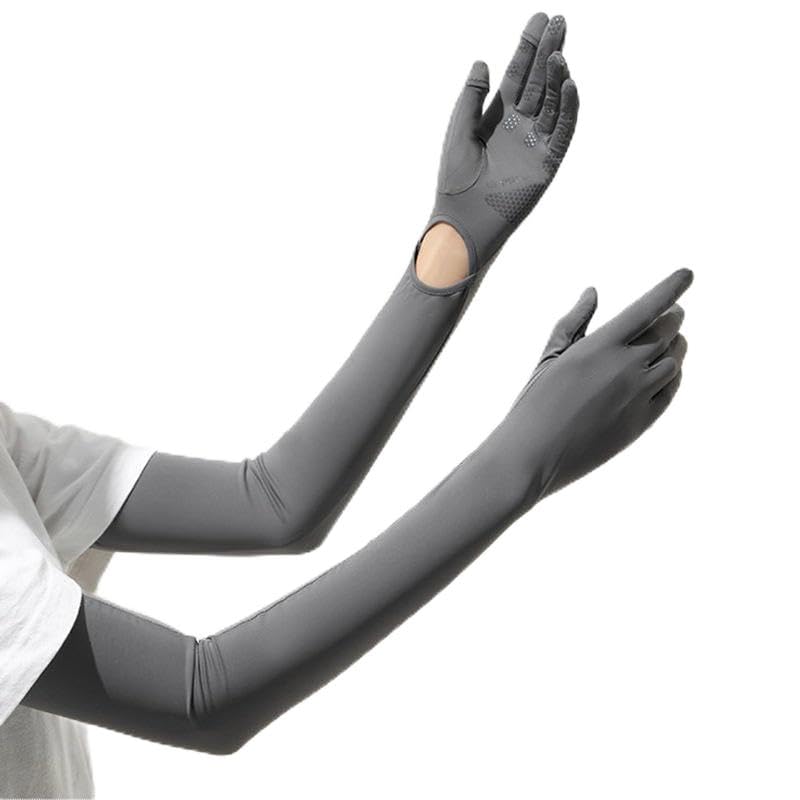 Zebroc 2 PCS Hand Gloves Sleeve for UV Sun Protection, Anti-UV Breathable Sunscreen Driving Glove Cooling Arm Full Finger Sleeves Brace, Car Driving Long Glove Arm Sleeve - Image 1