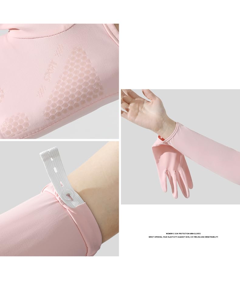 Zebroc 2 PCS Hand Gloves Sleeve for UV Sun Protection, Anti-UV Breathable Sunscreen Driving Glove Cooling Arm Full Finger Sleeves Brace, Car Driving Long Glove Arm Sleeve - Image 3