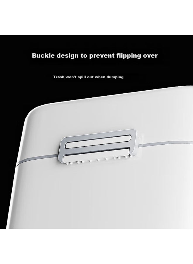 Supor Smart Induction Gap Trash Can 9l Battery Version For Bathroom Small White Bin - Image 2