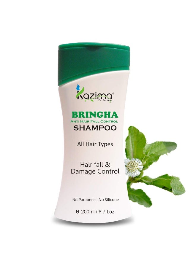 KAZIMA Bringha Anti Hair Fall Control Shampoo (200ml Pack of 2) Contains power of 9 bringha plants (All Types of Hair) (No Parabens, No Silicones & No Salt) - Image 2