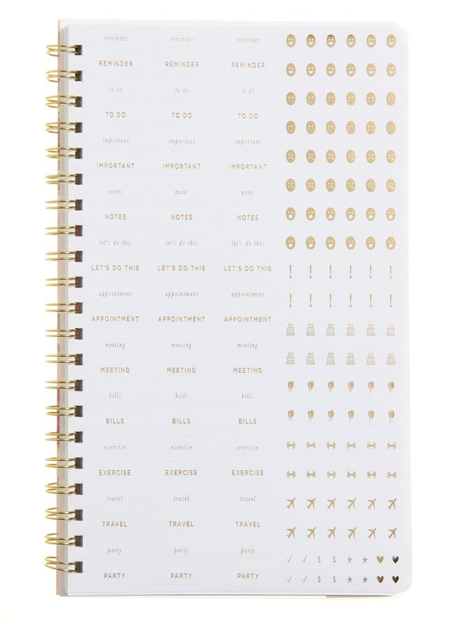 russell+hazel 2025-2026 Weekly Planner, Spiral Bound Blush Floral with Gold Foil Details, 9.1" x 11.2", July 2025 - June 2026, Features 15 Monthly Spreads, 1-Count - Image 2