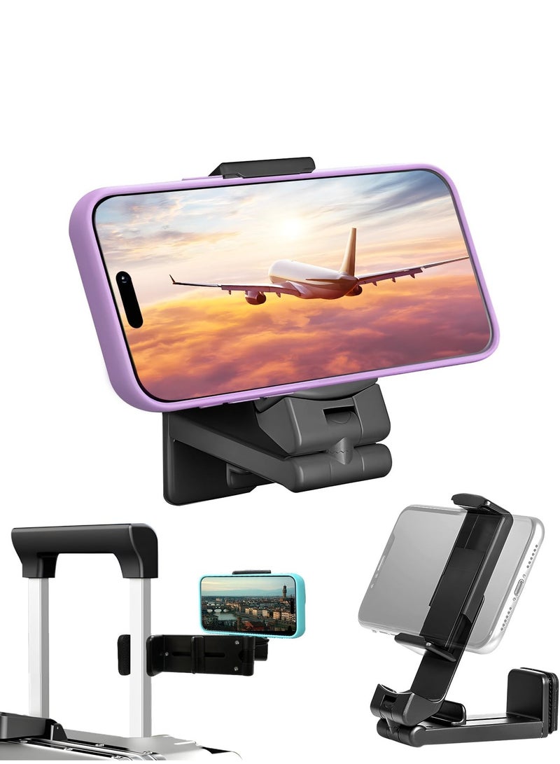 Aircraft Phone Holder, A Portable Universal Phone Holder That Can Rotate 360 ° in Multiple Directions, Suitable for Hands-Free Travel Accessories Such as Airplane Seat Backrests, Tables, Homes, Kitchens, And Offices. Essential Accessories for Air Travel (Black) - Image 1