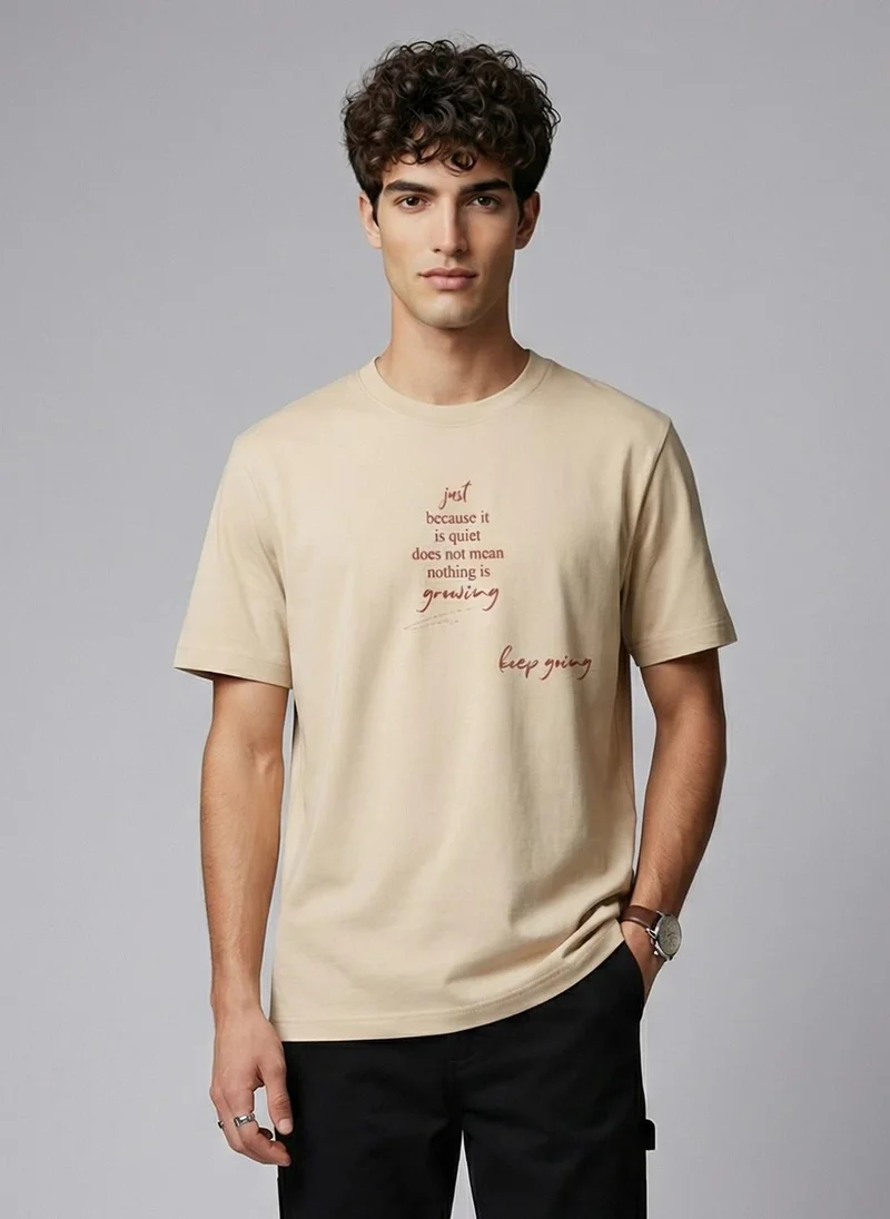 NOBERO Nobero Regular Fit Printed T-shirt for Men