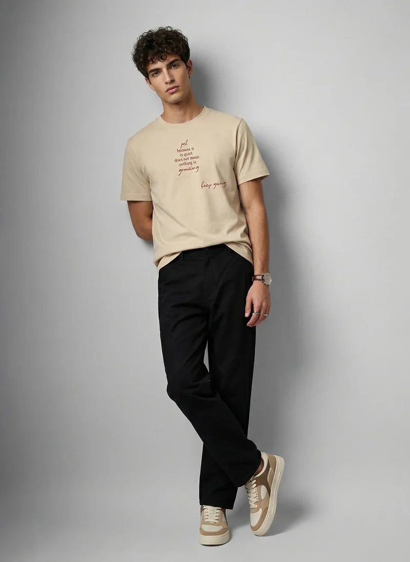 NOBERO Nobero Regular Fit Printed T-shirt for Men