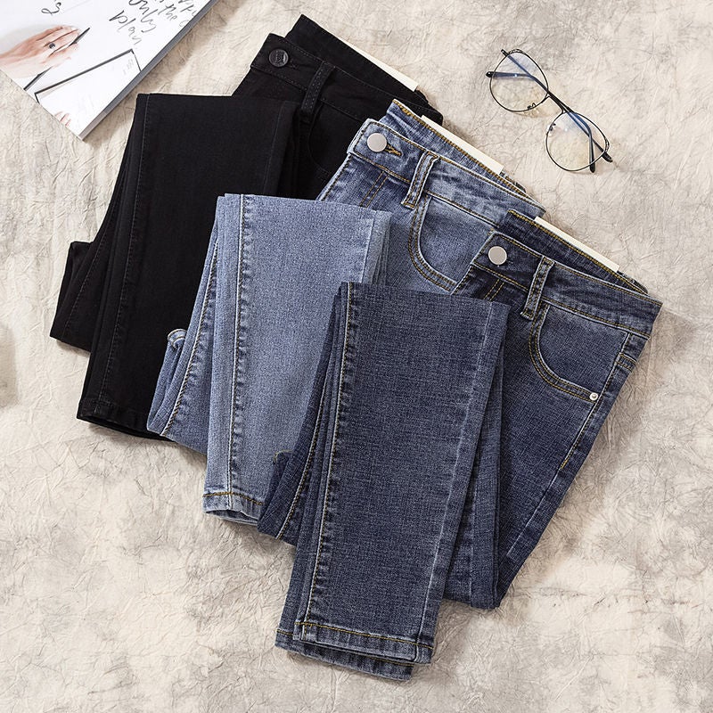Jeans Women'S High Waist Skinny Pants For Children And Students Korean Autumn New Plus Size Pants - Image 3