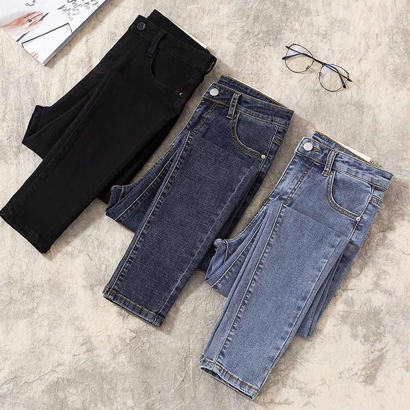 Jeans Women'S High Waist Skinny Pants For Children And Students Korean Autumn New Plus Size Pants - Image 2
