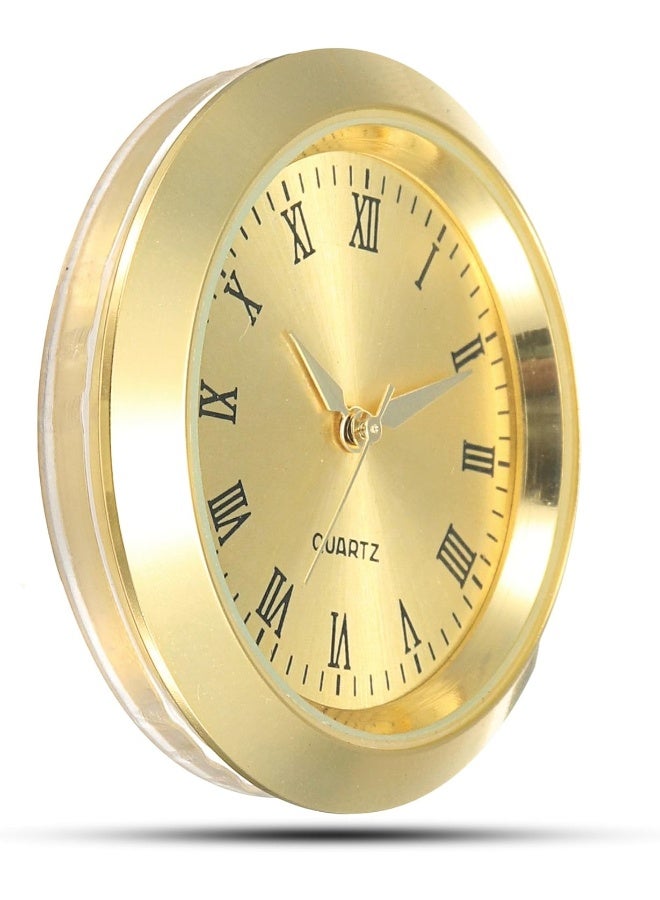 ShoppeWatch Mini Clock Insert 1 716 35mm Quartz Movement  Miniature Clock Face Insert  Round Clock Fit Up Gold Tone Dial and Bezel Roman Numerals CK085GD - Image 5