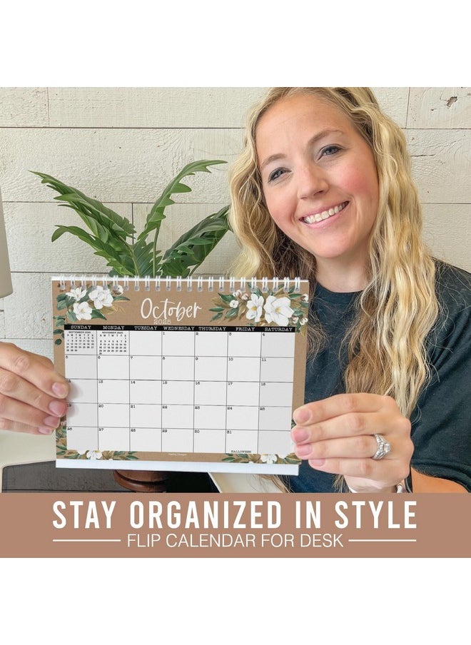 Hadley Designs Small Desk Calendar 2025 - Compact 6X8" Small Desk Calendar 2025 Standing Flip, Floral 2025 Desk Calendar Small For Home, Office, Or Classroom, Runs From January 2025 To June 2026  - Image 5