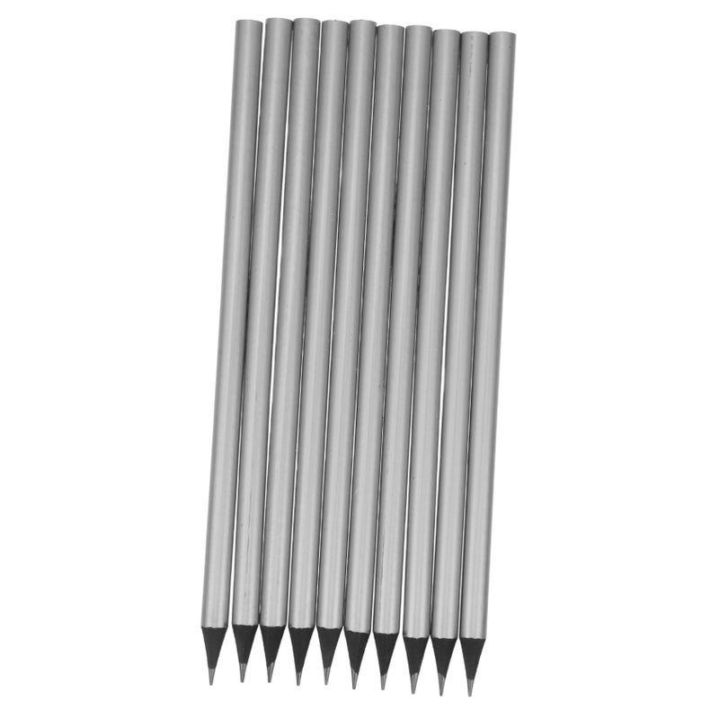 10 Pcs Heavy Duty Carpenter Pencils Silver Lead for Construction Lettering and Marking - Image 1