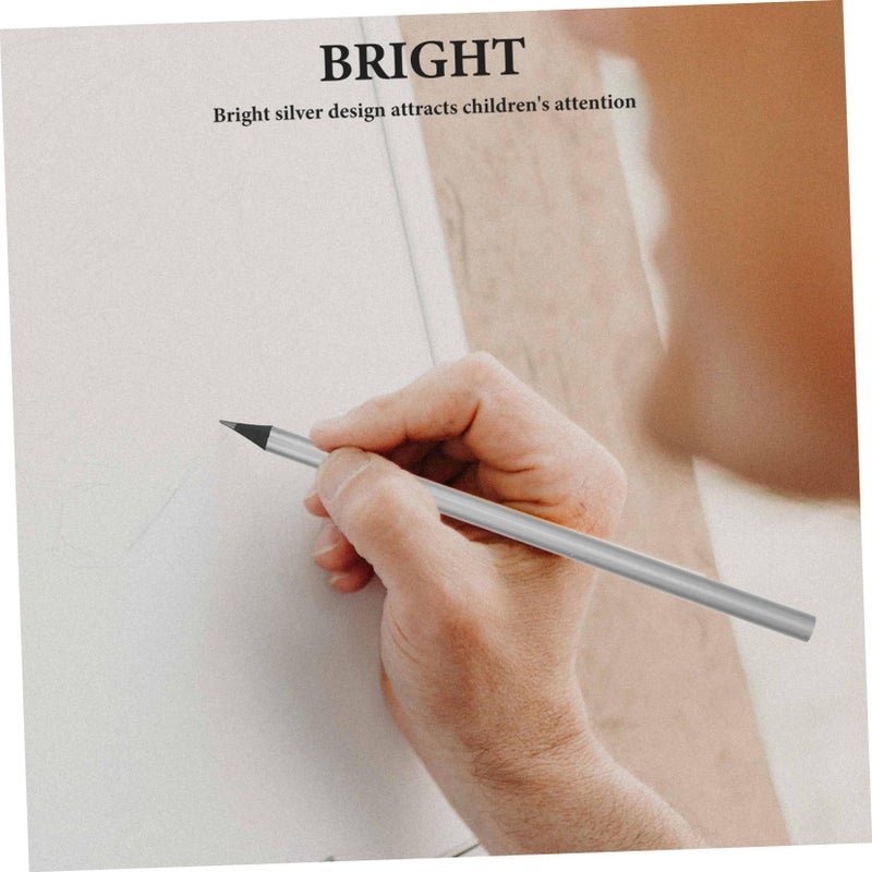10 Pcs Heavy Duty Carpenter Pencils Silver Lead for Construction Lettering and Marking - Image 4