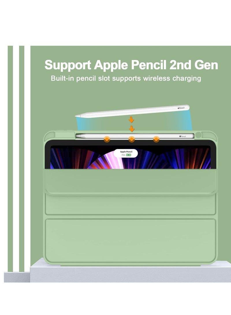 Mufaens iPad 10Th 10.9 Inch 2022 Model 10th Generation Slim Stand Hard Back Shell Cover with Auto Wake/Sleep Mint Green - Image 3