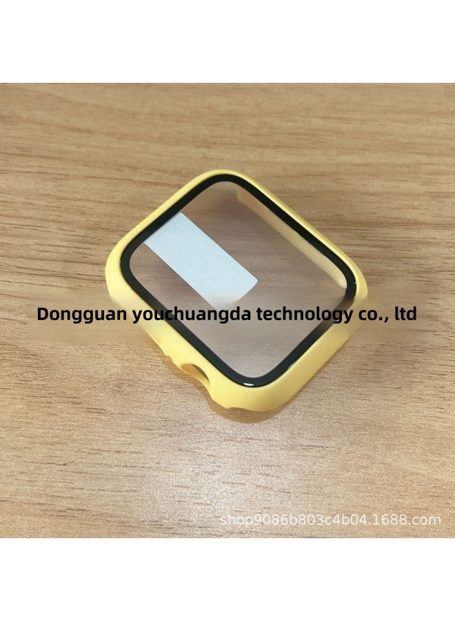 For Apple Watch Watch Case Iwatch987/6/5/4/3/2/1 Generation Case Film Integrated Protection-Color:Yellow-Exterior Dimension:S10 10th Generation 42mm Special (opp Bag) - Image 1