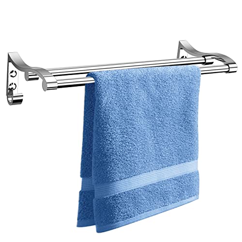 FORTUNE Wall Mounted Stainless Steel Towel Rack, Towel Bar Rod Holder | Towel Rail for Kitchen & Washroom Hanger Stand | Bathroom Accessories for Homes (18 Inch, Pack of 1) - Image 2