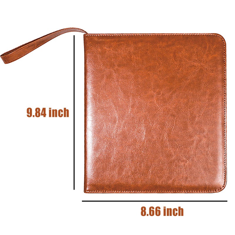 tutata Portable Zippered Key Case, Leather Key Organizer with Handle, 32 Key Capacity, for Real Estate Sales, Hotel Executives, Car Service (Brown) - Image 5