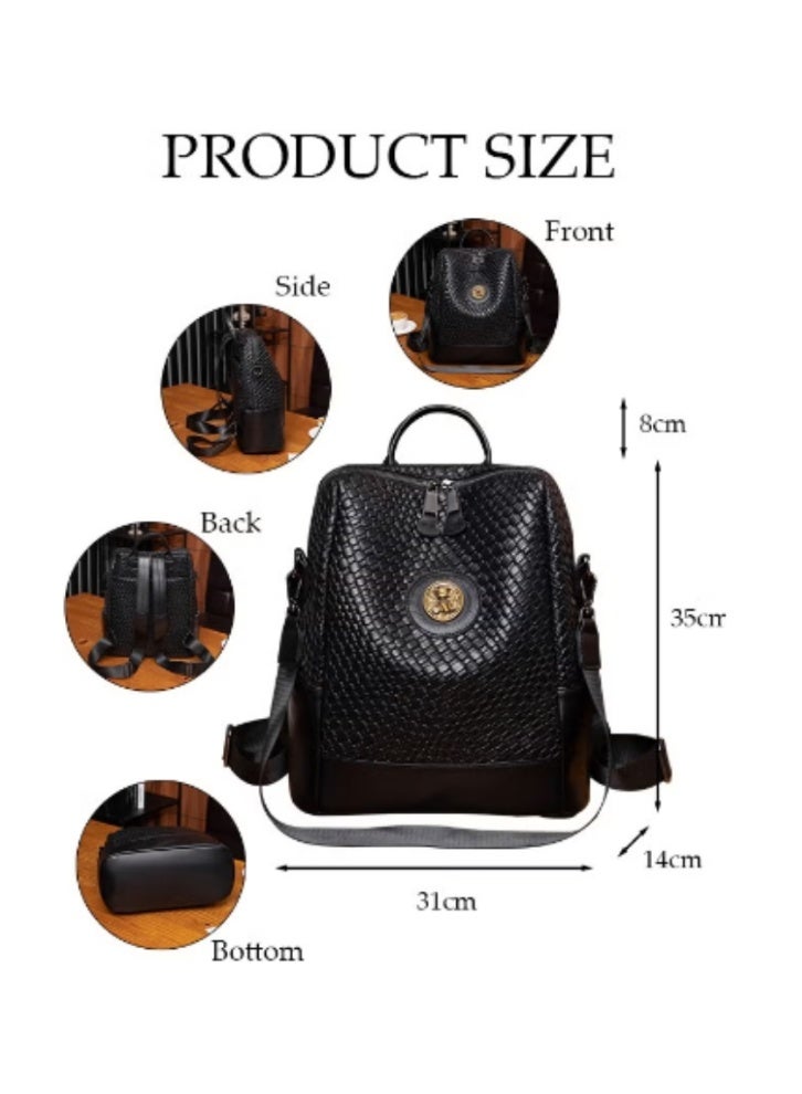 DUNISO New Women’s Snakeskin - Patterned Backpack | Metal Buckle Decoration, Stylish and Unique - Image 2