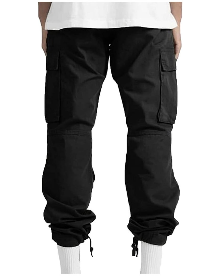 Generic - Men's Cargo Pants Outdoor Pants for Men Casual Cotton Trousers Drawstring Elastic Waist - Image 1