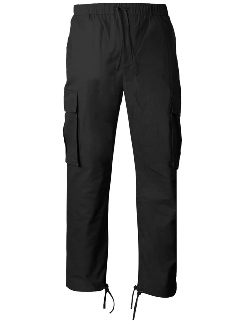 Generic - Men's Cargo Pants Outdoor Pants for Men Casual Cotton Trousers Drawstring Elastic Waist - Image 1