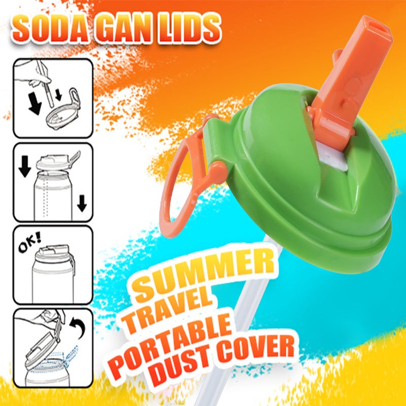 Silicone Straws Soda Can Covers - Leak-Proof, Easy to Use, and Durable - Image 4