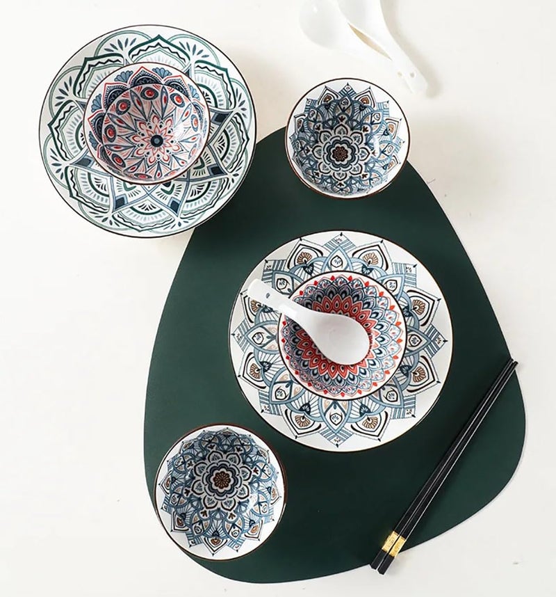 P-PLUS INTERNATIONAL Ceramic Korean Ramen Bowls, Bone China Set for Gift, Microwave Proof, Small Mini Bowls (Set of 6, Random Pattern) - Image 4