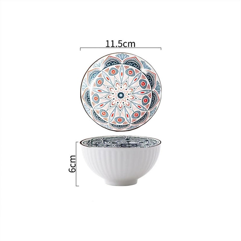 P-PLUS INTERNATIONAL Ceramic Korean Ramen Bowls, Bone China Set for Gift, Microwave Proof, Small Mini Bowls (Set of 6, Random Pattern) - Image 2