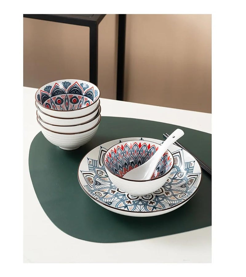 P-PLUS INTERNATIONAL Ceramic Korean Ramen Bowls, Bone China Set for Gift, Microwave Proof, Small Mini Bowls (Set of 6, Random Pattern) - Image 3