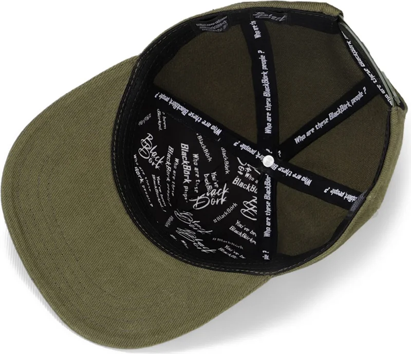بلاك بورك BlackBörk V1 Hip Hop Kids Lion - Unisex Khaki Kids Hat (Cap) with 2 Code Logo
