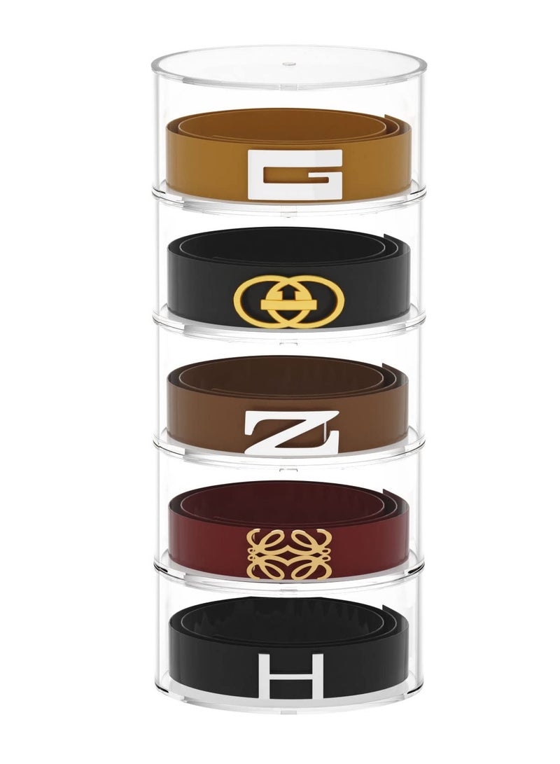 MIXDE 5 Layers Belt Organizer Wrist Band Acrylic Display Case Jewelry Watches Storage Box Makeup Bracelets Rings Toys Accessories Holder Case  - Image 1