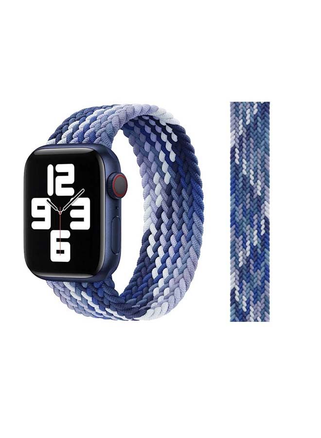 Braided Solo Band for Apple Watch Series 1/2/3/4/5/6/SE 44/42mm Blueberry - Image 1