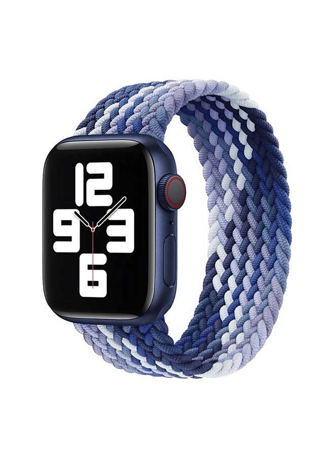 Braided Solo Band for Apple Watch Series 1/2/3/4/5/6/SE 44/42mm Blueberry - Image 2