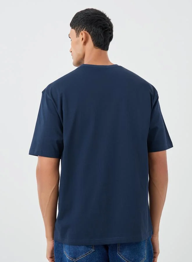 Styli Styli Slogan Print Crew Neck Oversized T-Shirt