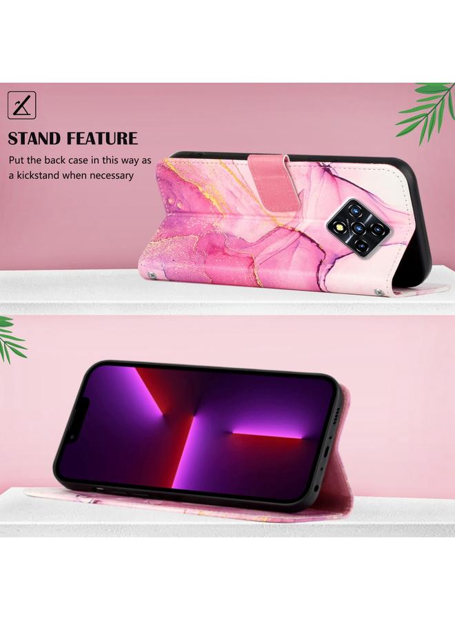 اس-توب جراب لهاتف Infinix Zero 8 X687 PT003 جراب هاتف جلدي قابل للطي بنمط رخامي - Image 3