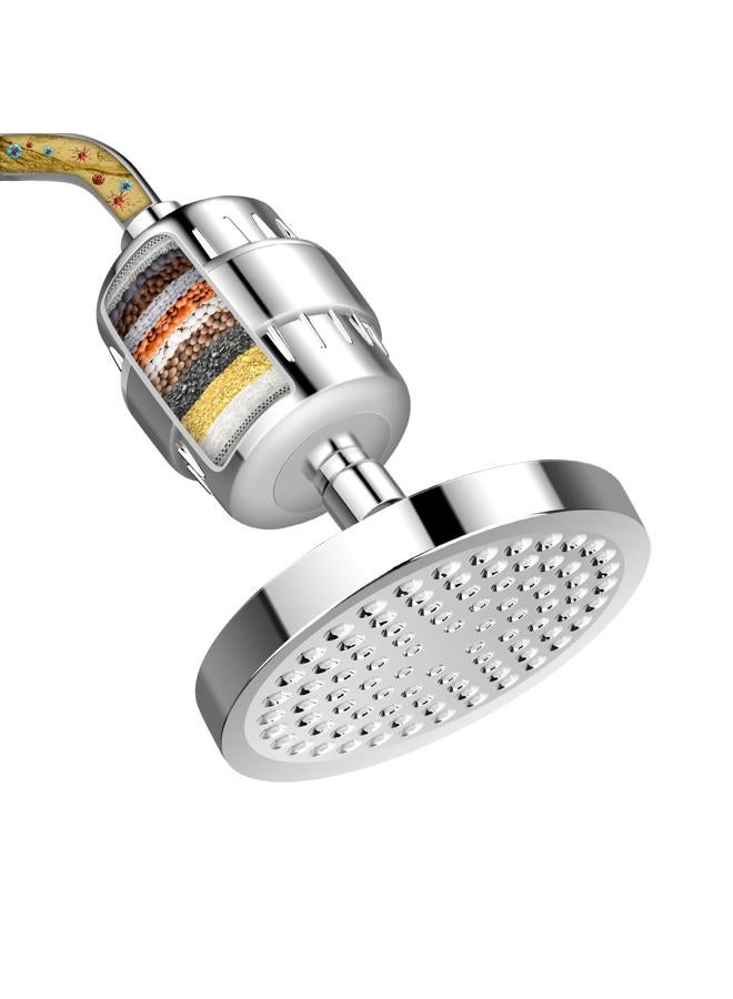 FEELSO Shower Head and 15 Stage Shower Filter, High Output Hard Water Softener Showerhead with Filter Cartridge for Hard Water Remove Chlorine and Harmful Substances - Image 1