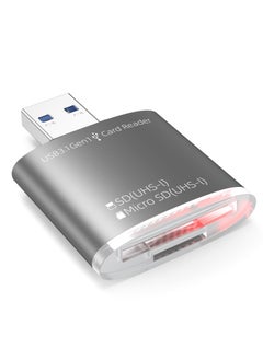 Excefore SD Card Readers, 2 in 1 Micro SD Card Reader USB A,  Micro SD TF Card Adapter Converter 3.0 Memory Card Support SDHC SDXC MMC UHS-I Cards for Mac PC Comptuer Laptop Chrome Camera  - Image 1