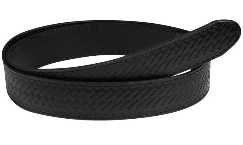 Perfect Fit Shield Wallets Garrison Hook and Loop Belt - Shield Wallets Basketweave Leather Work Belt, 1 1/2 Inch Wide Black, 3X-Large (58-62 Inches) - Image 1