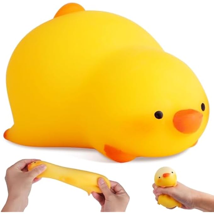 TERRIFI Duck Squishy Balls for Kids and Adults, Dough Ball, Squishy Toys, Squeeze Sensory Toys, Elastic Sensory Ball Party Favors - Image 1