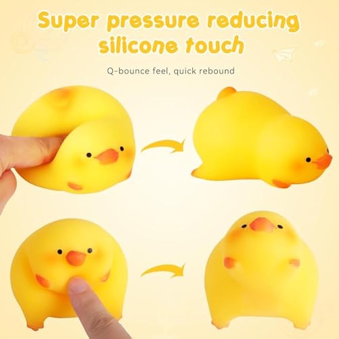 TERRIFI Duck Squishy Balls for Kids and Adults, Dough Ball, Squishy Toys, Squeeze Sensory Toys, Elastic Sensory Ball Party Favors - Image 2
