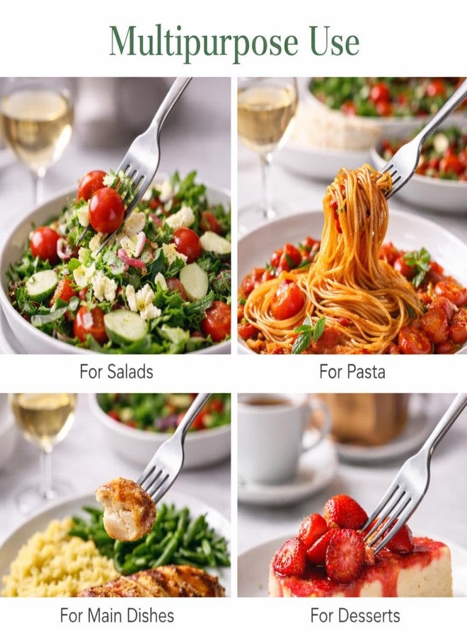 Pure Source India Stainless Steel Table Fork Set, Silver Finish, Food-Grade Steel, 7.5 Inch, Weight: 30gm (Set of 4) - Image 3