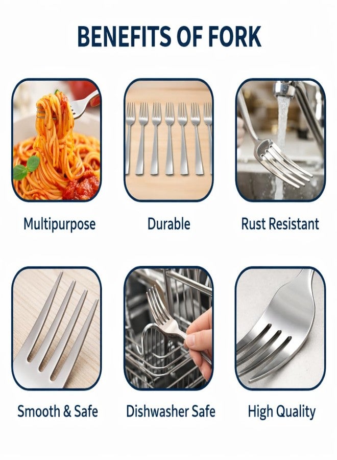 Pure Source India Stainless Steel Table Fork Set, Silver Finish, Food-Grade Steel, 7.5 Inch, Weight: 30gm (Set of 4) - Image 5