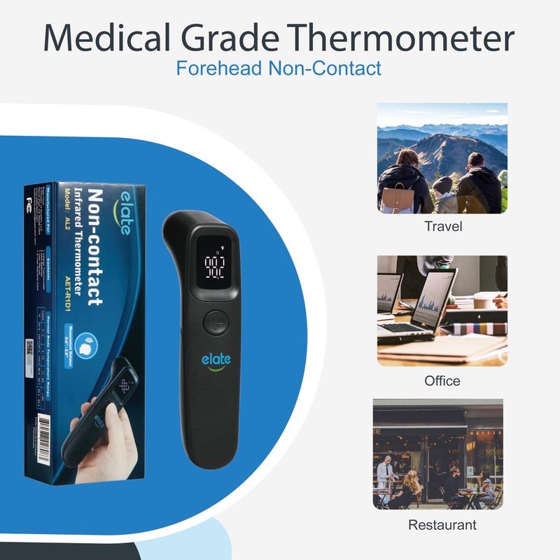 Elate Non-Contact Forehead Thermometer for Adults and Kids, No-Touch Digital Baby Thermometer for Infants/Newborns, Medical Grade, FSA HSA Eligible, Touchless Temporal Thermometer for Fever - Image 5